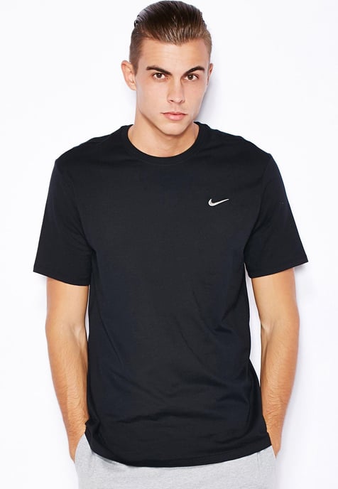 Nike heren T-shirt met geborduurde Swoosh zwart - Image 1