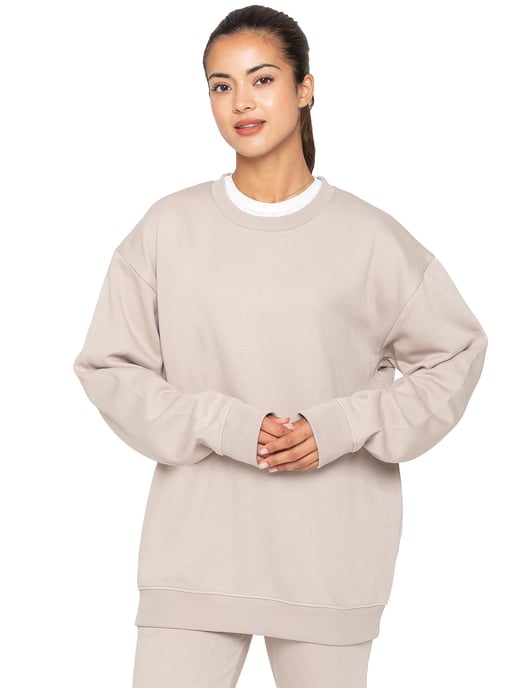 Enzo | Dames Oversized Sweatshirt - Havermout - Image 1