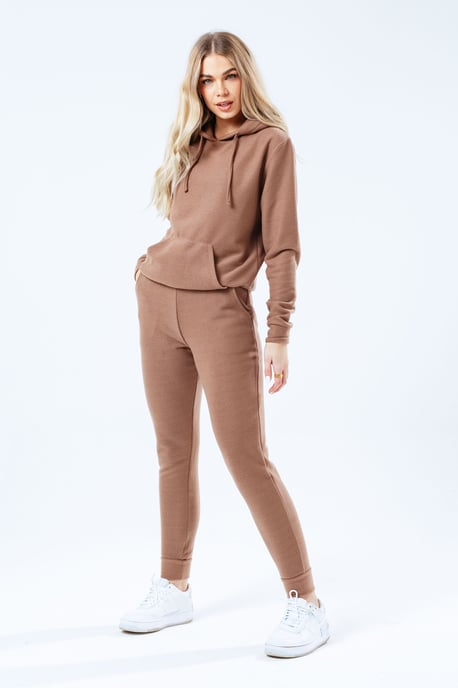 Hype Brown Faux Knit Women'S Tracksuit Set