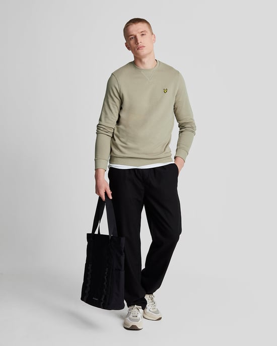 Lyle & Scott merk Sage uniform groen pull-over sweatshirt - Image 2
