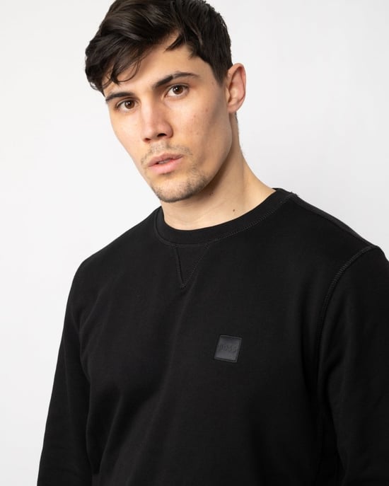 BOSS Orange Westart Heren Crew Neck Sweatshirt Met Logo Patch NOS - Image 2