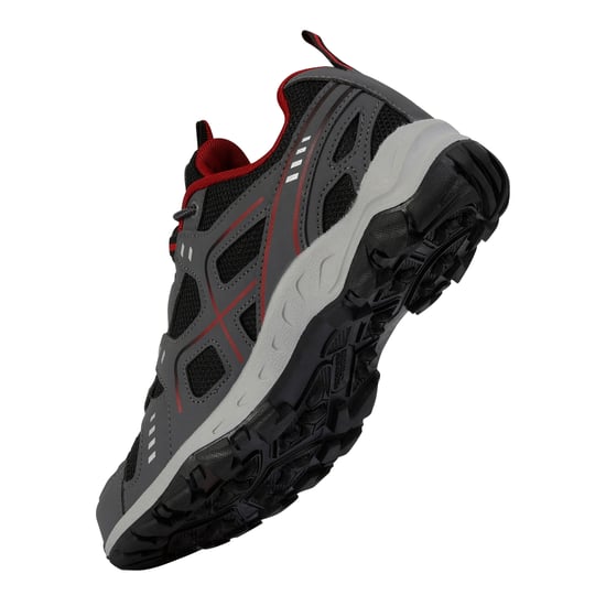 Regatta Mens Vendeavour Waterproof Walking Shoes (Granite/Rio Red)