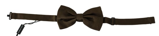 Dolce & Gabbana bruin polka stippen zijde verstelbare hals Papillon heren stropdas - Image 1