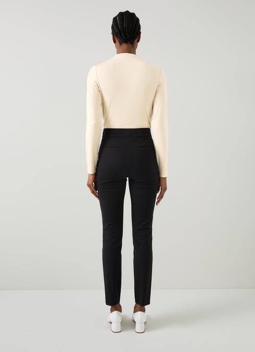 LK Bennett Mae Jersey Tops, Ecru