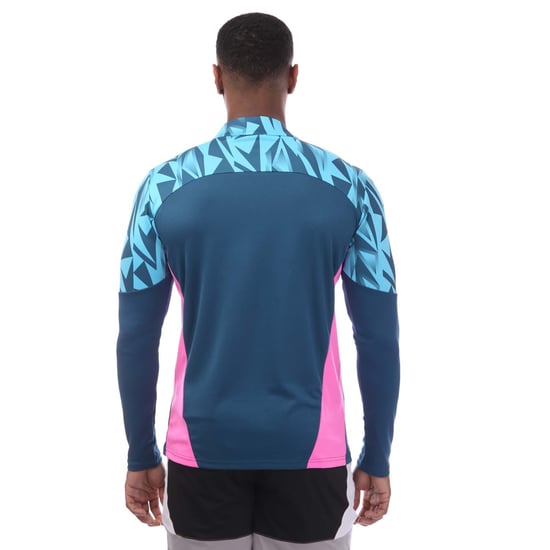 Heren Puma IndividualFINAL 1/4 Zip Top in Blauw - Image 2