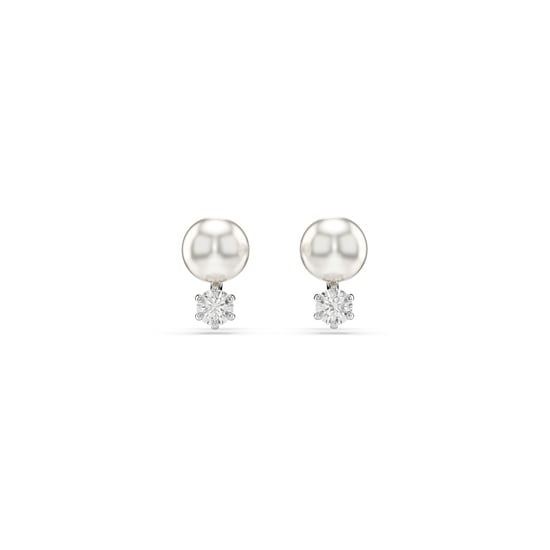 Swarovski 'Matrix' Dames Stud Oorbellen van Basismetalen - Zilver 5694225 - Image 1