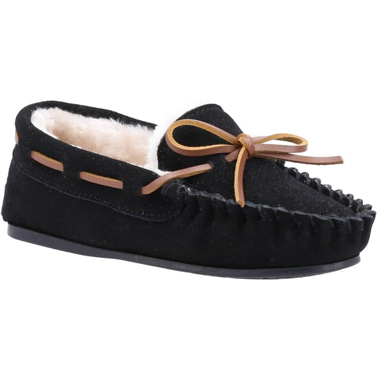 Hush Puppies Kinderen/Kinderen Addison Suède Slippers (Zwart) - Image 1