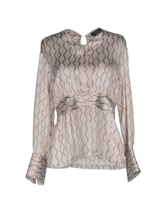 Isabel Marant Light Grey Print Silk Blouse