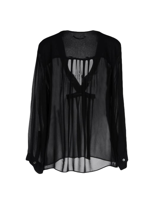 Pomandere Black Crepe Blouse