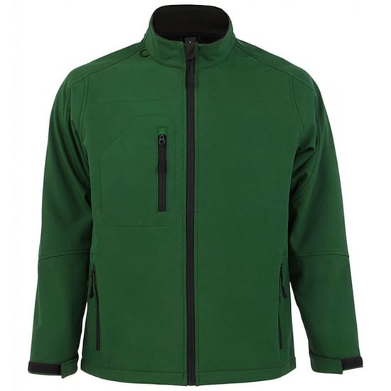 SOLS Heren Relax Soft Shell Jacket (ademend, winddicht en waterbestendig) (Fles groen) - Image 1