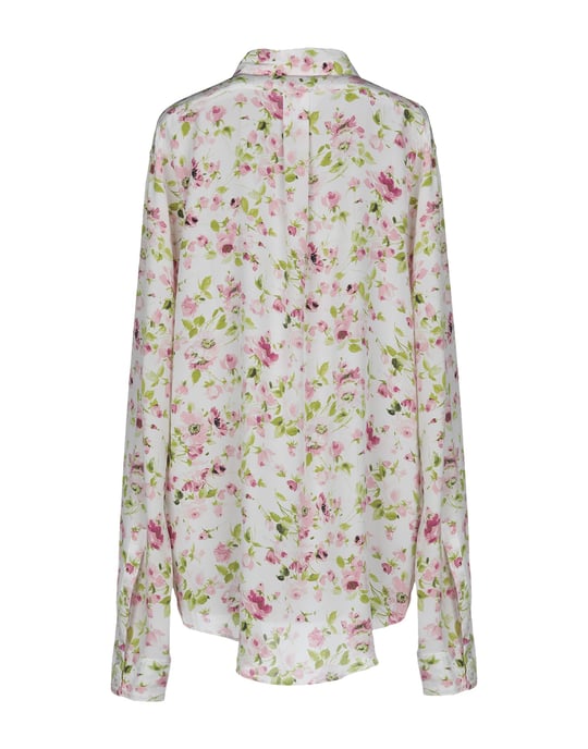 Faith Connexion Ivory Floral Design Silk Shirt
