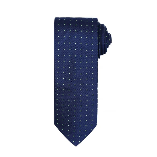 Premier Heren Micro Dot Pattern Formele Work Tie (Marine / Kalk) - Image 1