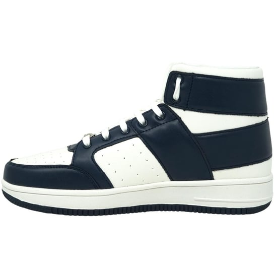 Plein Sport Hi-Top Vet merk witte en marineblauwe sneakers - Image 2