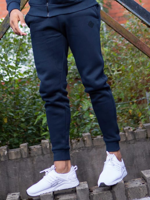 Enzo | Heren Zip Up Hoodie Tracksuit Set - Navy - Image 5