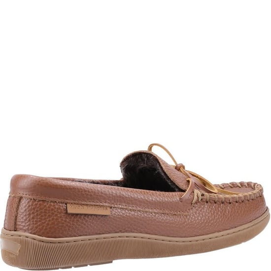 Hush Puppies Heren Ace Leren Slippers (Tan) - Image 2