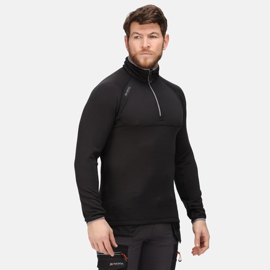 Regatta Mens Tactical Scorch Fleece Thermal Base Layers (Black)