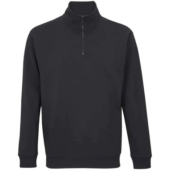 SOLS Uniseks Conrad Sweatshirt met Quarter Zip voor volwassenen (Zwart) - Image 1