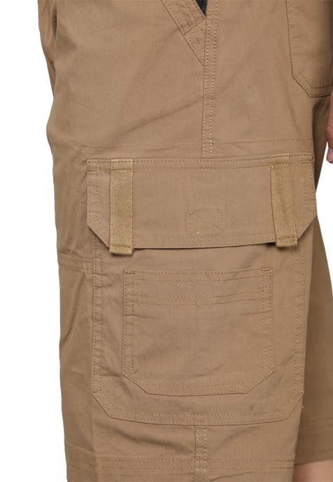 Heren cargo multi-pocket sneldrogende shorts in kaki - Image 5