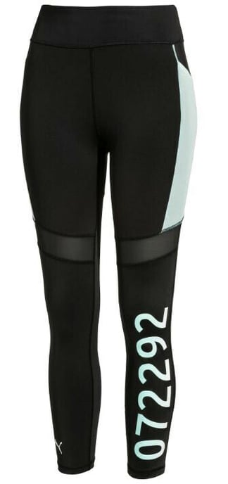 Puma x Selena Gomez SG Leggings Tight Fitness Black Fair Aqua Womens 518523 03