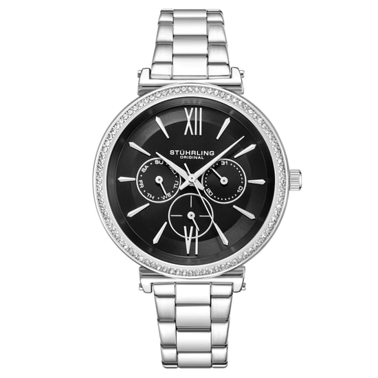 Zilver en Zwart "Aria" Kwarts 40mm - Image 1