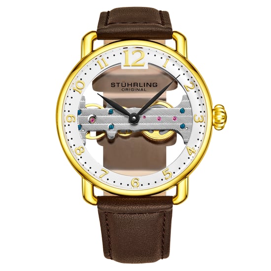 Bruin en geel Goud "Bridge" Kwarts 42 mm - Image 1