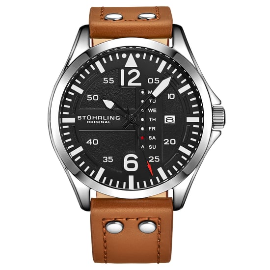 Bruin en zwart Pilotenhorloge Kwarts 44 mm - Image 1