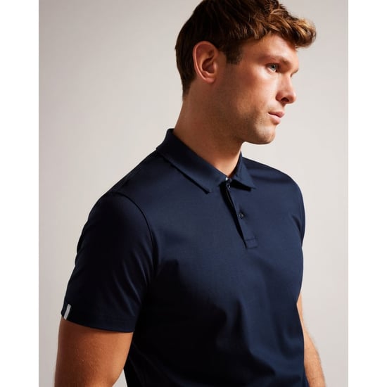 Ted Baker Zeiter Soft Touch slimfit polo voor heren, marineblauw - Image 3