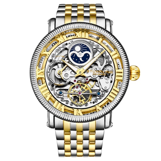 Zilver en goud “Special Reserve” Automatisch 48 mm skelet - Image 1