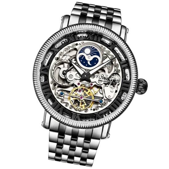Zwart en zilver “Special Reserve” Automatisch 48 mm skelet - Image 2