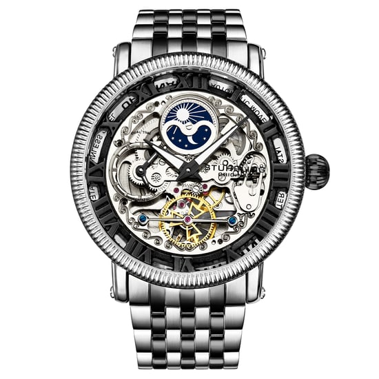 Zwart en zilver “Special Reserve” Automatisch 48 mm skelet - Image 1