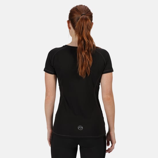 Regatta Activewear - Dames Beijing Korte Mouwen T-Shirt (Zwart/Zwart) - Image 2