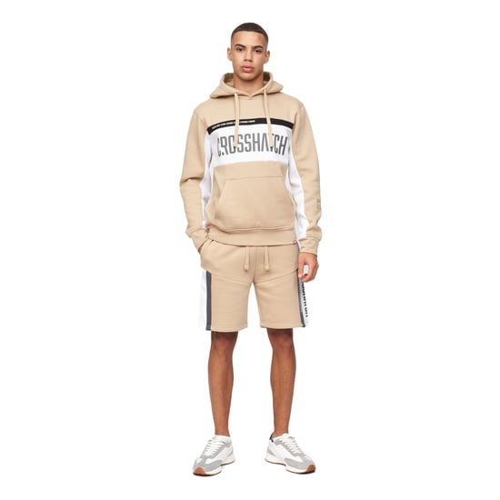 Crosshatch Heren Silomane Hoodie (Steen) - Image 4