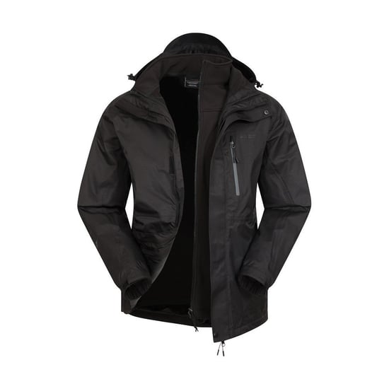 Mountain Warehouse Heren Bracken Extreme 3 in 1 Waterdichte Jas (Zwart) - Image 1