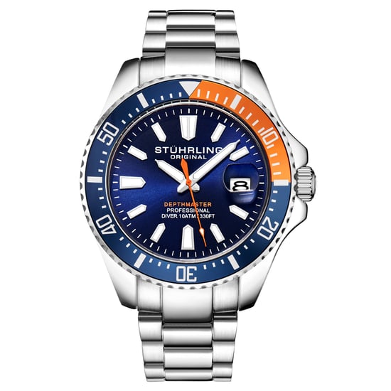 Blauw en oranje "Depthmaster" Kwarts 42 mm - Image 1
