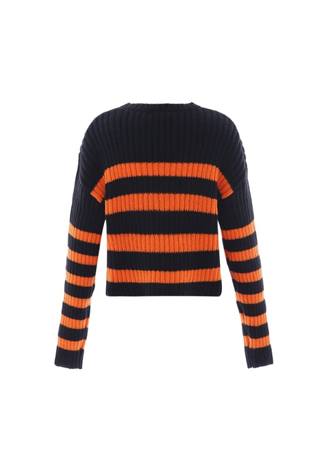 Mymo Gebreide trui Dames zwart/oranje - Image 2