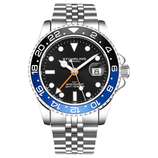 Zwart en Blauw “Meridian GMT” Kwarts 42mm - Image 1