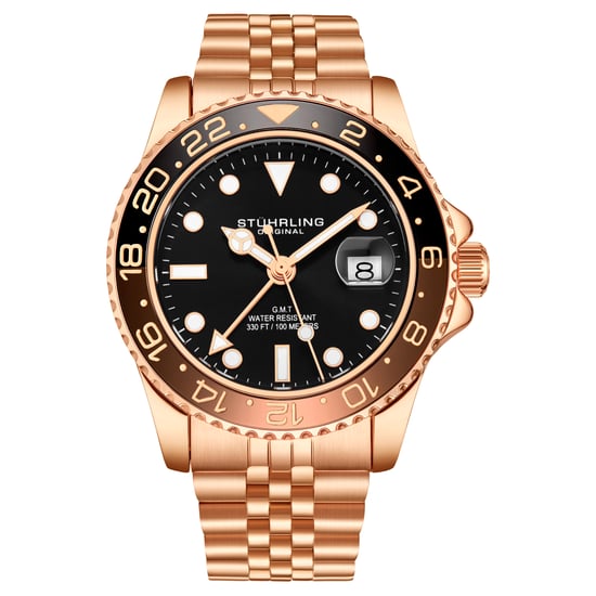 Roségoud “Meridian GMT” Kwarts 42mm - Image 1