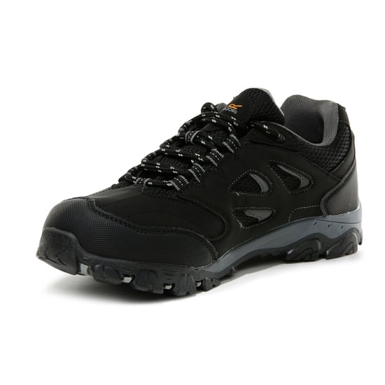 Regatta Childrens/Kids Holcombe Low Junior Hiking Boots (Black/Granite)