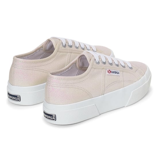 Superga Dames/Dames 2740 Lame Platform Trainers (Beige/glans) - Image 2