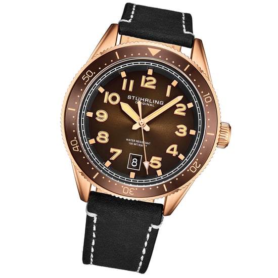 Rose Gold and Brown Quartz 42mm