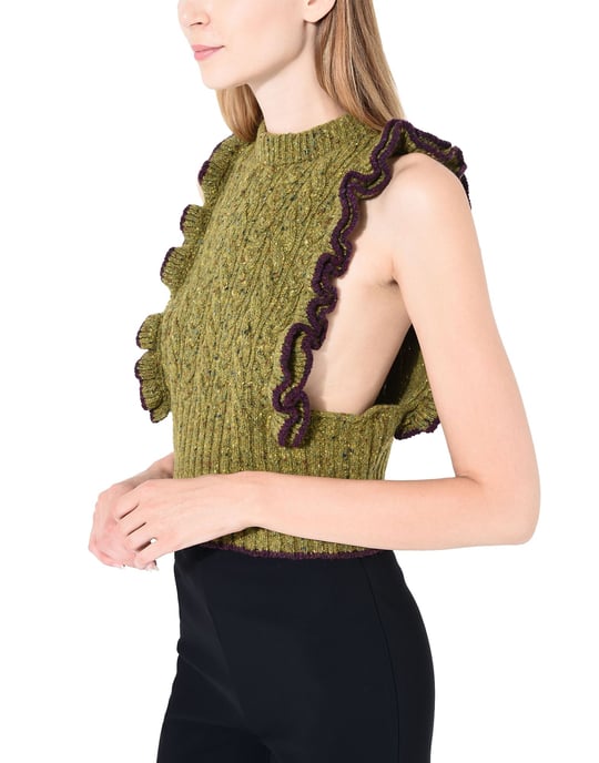 Topwear Alberta Ferretti Military Green Women's Wool