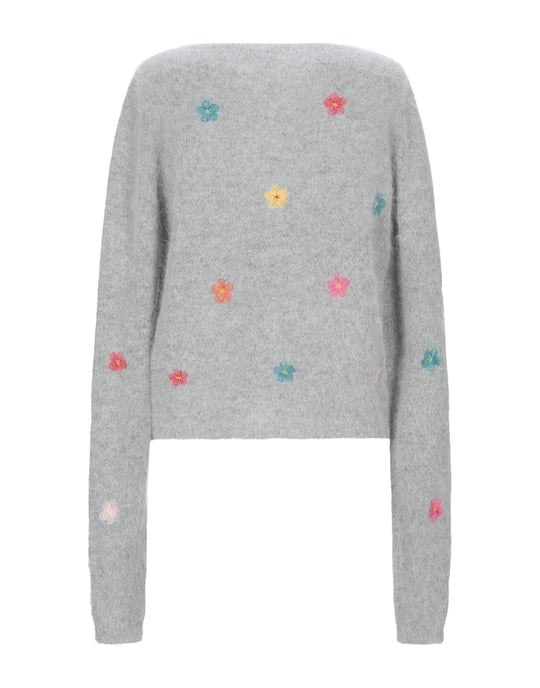 Roberto Collina Light Grey Angora Knit Cardigan