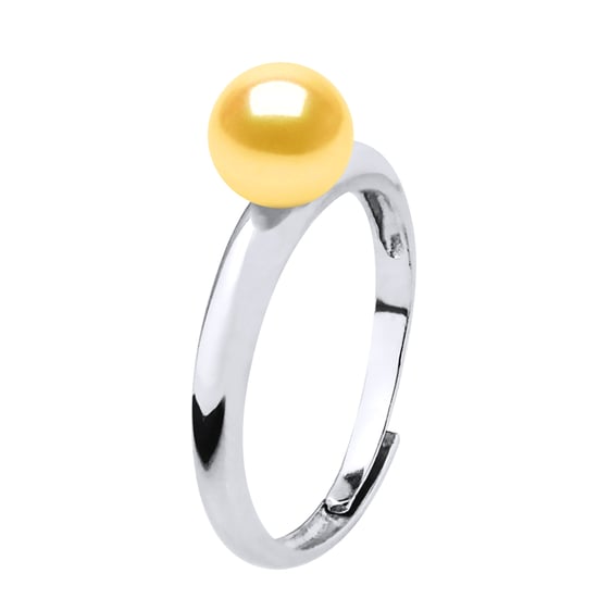 Rush Ring Adjustable Freshwater Pearl Round 6-7 mm Gold 925