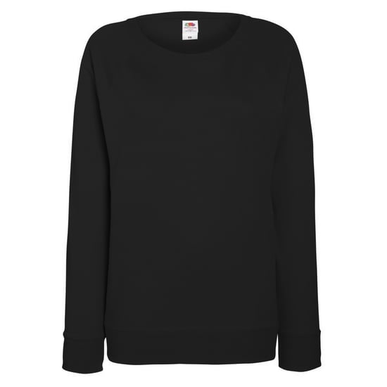 Fruit OF The Loom Dames Getailleerd lichtgewicht raglan sweatshirt (240 GSM) (Zwart) - Image 1