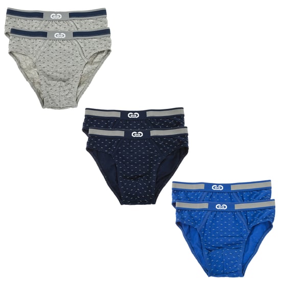 Pack-6 Breathable fabric slips with anatomical front LP1004 child