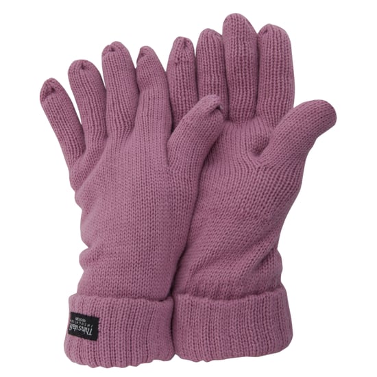 Floso Dames/Dames Dunne Wintergebreide Handschoenen (3M 40g) (Roze) - Image 1