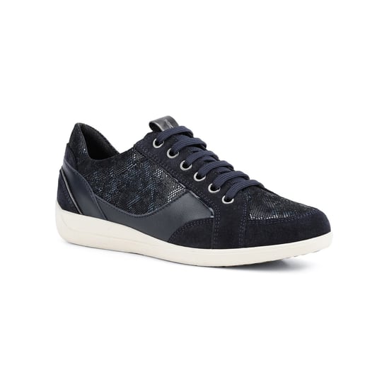 Geox Myria Suede Damessneakers In Marineblauw/Blauw - Image 1