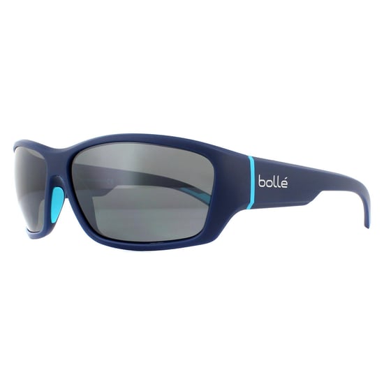 Bolle Rectangle Mens Matte Navy Petrol HD Polarized TNS Gun Sunglasses