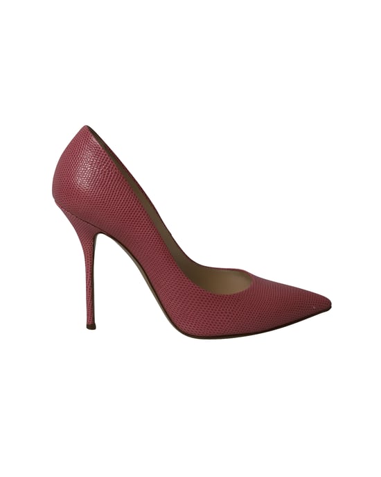 Casadei Pointed Stiletto Heels in Pink Leather - Image 1