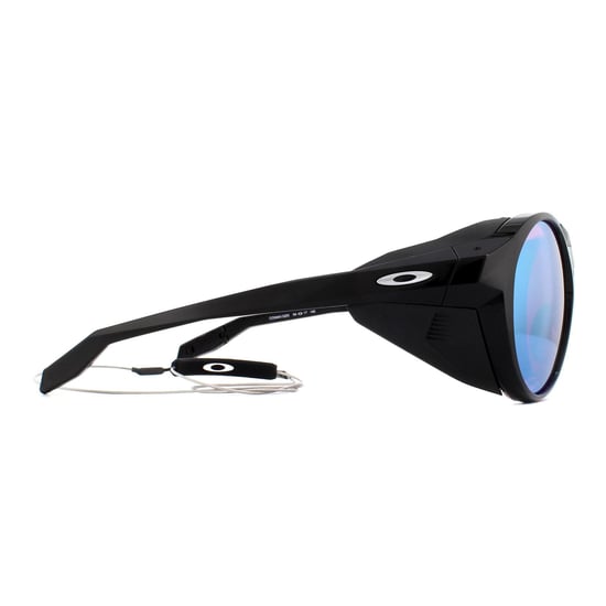 Oakley Wrap Unisex Polished Black Prizm Snow Sapphire Sunglasses